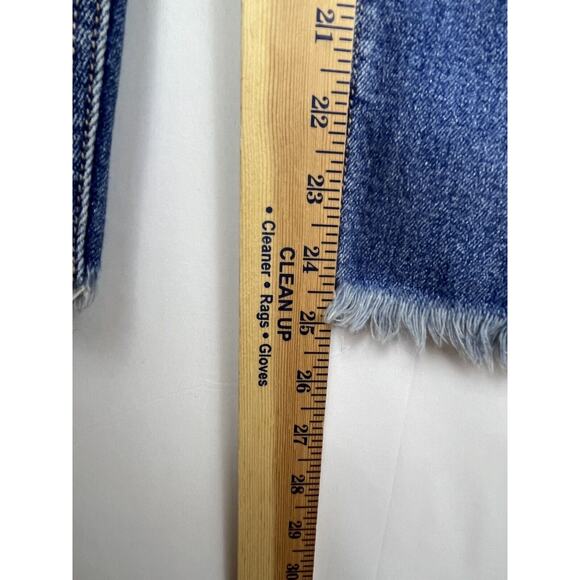 Kancan Women's Size 24 Destroyed High Rise Raw Hem Off Center Denim Jeans - Picture 7 of 9